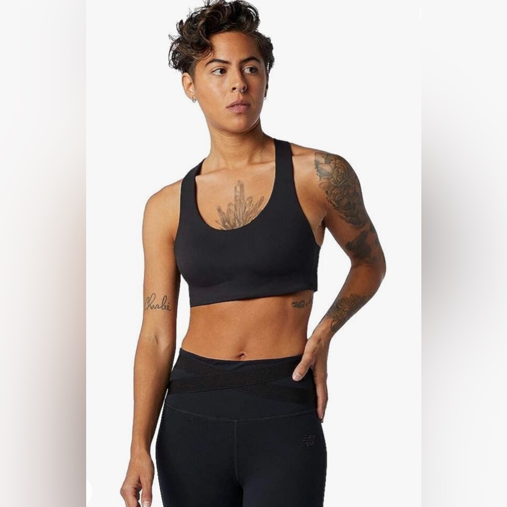 New Balance Women's Fortiflow Bra 38 D Black‎ High Impact